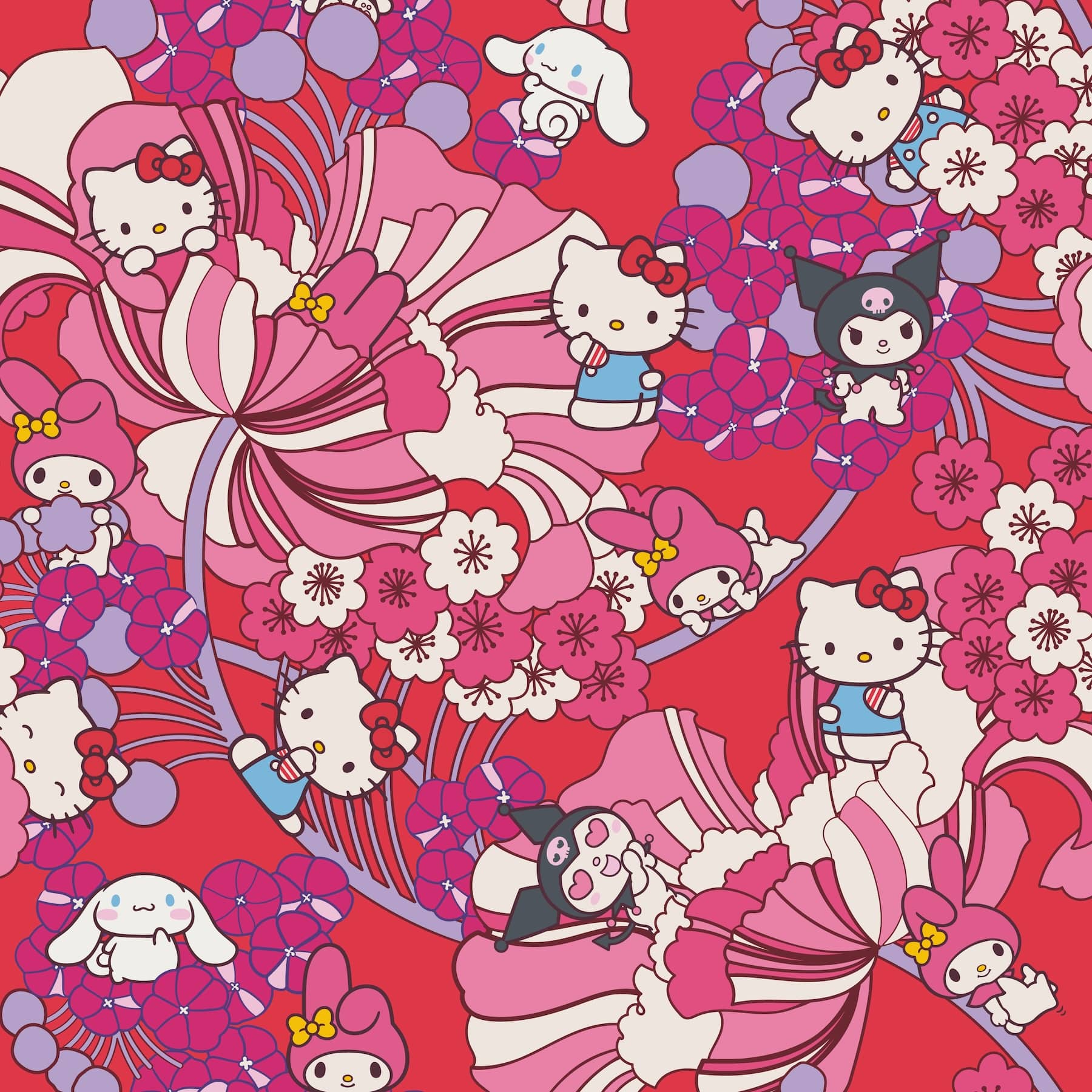 Hello Kitty® and Friends Small Spiral Notebook with Pockets - Image 3